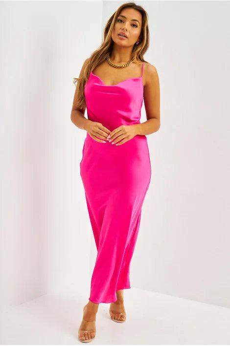 Robe d'été Longue Satinée