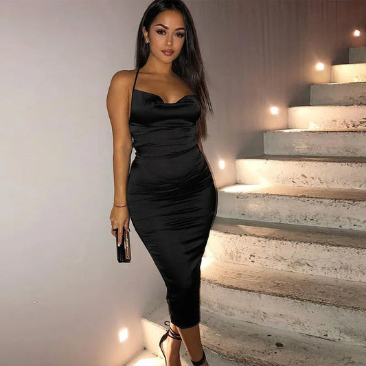 Robe d'été Longue Satinée